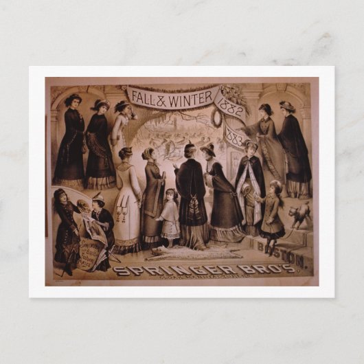 "Springer Brothers, Boston, Herfst en Winter Colle Briefkaart (Voorkant)