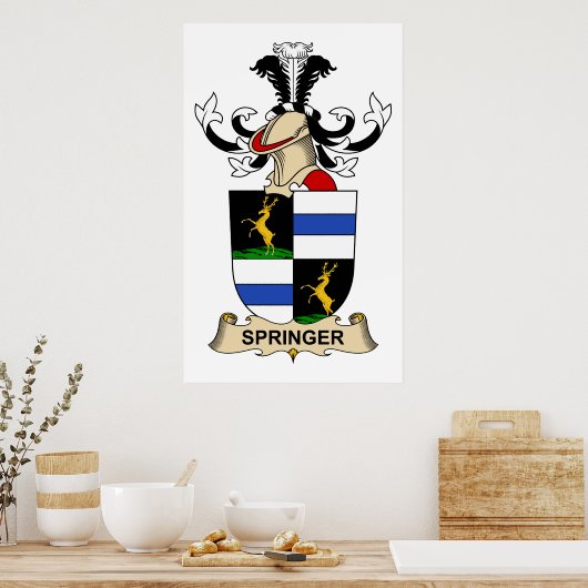 Springer Family Crest Poster (Keuken)