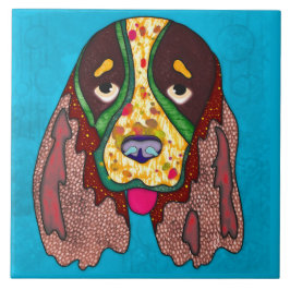 Springer Ganiel lelijk hondgelaatvormer Tegeltje