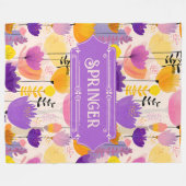 Springer Modern Floral Fleece Deken (Voorkant (Horizontaal))