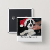 Springer Santa Pin Vierkante Button 5,1 Cm (Voorkant /achterkant)