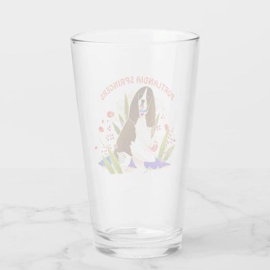 SPRINGER SPANIEL 16 ounce GEPERSONALISEERD glas (Achterkant)