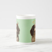 Springer Spaniel Angel / Devil bone china mug Porselein Kop (Voorkant)