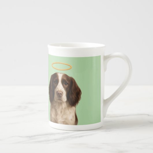 Springer Spaniel Angel / Devil bone china mug Porselein Kop (Rechts)