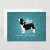 Springer Spaniel Angel Dog Pet Memorial Design Briefkaart (Voorkant / Achterkant)