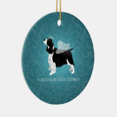 Springer Spaniel Angel Dog Pet Memorial Design Keramisch Ornament (Rechts)