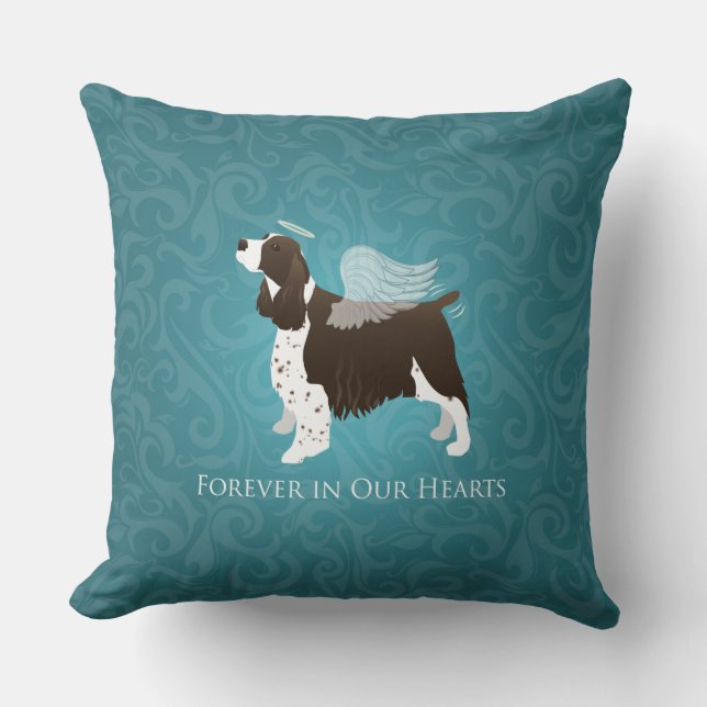 Springer Spaniel Angel - Pet Memorial Kussen (Voorkant)