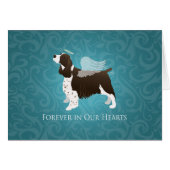 Springer Spaniel Angel Pet Memorial Sympathia Card (Voorkant Horizontaal)