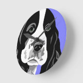 Springer Spaniel Art Clocks Ronde Klok (Hoek)