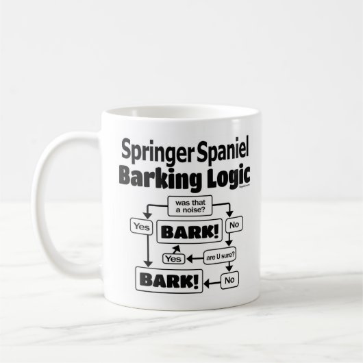 Springer Spaniel Barking Logic Koffiemok (Links)