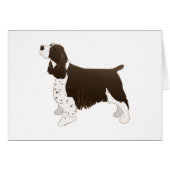 Springer Spaniel Basic Breed Silhouette Brown Card (Voorkant Horizontaal)