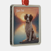 Springer Spaniel bij Lake Metalen Ornament (Rechts)