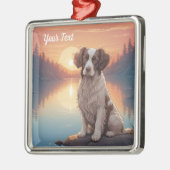 Springer Spaniel bij Lake Metalen Ornament (Links)