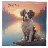 Springer Spaniel bij Lake Tegeltje (Voorkant)