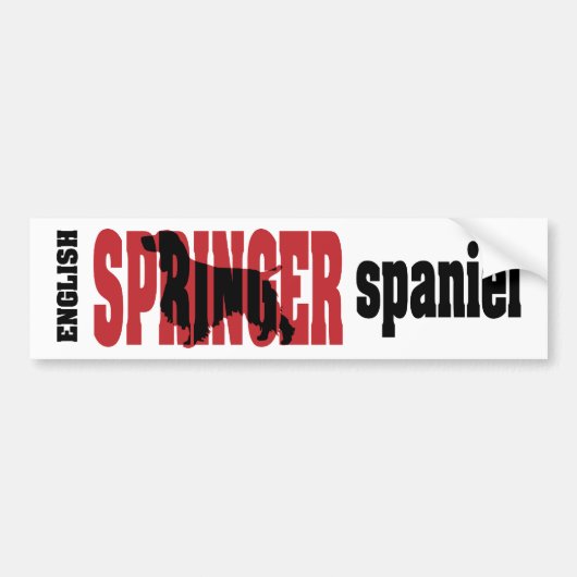 Springer Spaniel-Bumpersticker Bumpersticker (Voorkant)