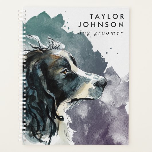 Springer Spaniel Business Dog Groomer Appointment Planner (Voorkant)