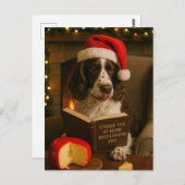 Springer Spaniel  'Cheese Tax' Christmas postcard Briefkaart (Voorkant / Achterkant)