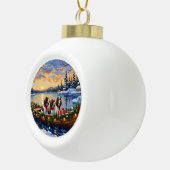 Springer Spaniel Christmas Boat Holiday Keramische Bal Ornament (Rechts)
