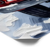 Springer Spaniel Christmas Red Truck Holiday Perfect Poster (Hoek)