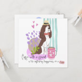 Springer Spaniel Coffee Humor Quote elke gelegenhe Kaart (Voorkant / Achterkant in situ)