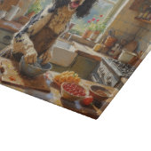 Springer Spaniel Cooking in Kitchen Snijplank (Hoek)