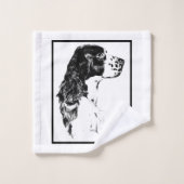 Springer Spaniel Dog Art Bad Handdoek (Wasdoekje)