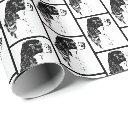 Springer Spaniel  Dog Art    Cadeaupapier (Rol Hoek)