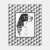 Springer Spaniel  Dog Art Fleece Deken (Voorkant)