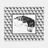 Springer Spaniel  Dog Art Fleece Deken (Voorkant (Horizontaal))