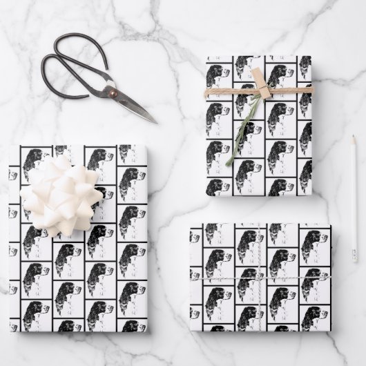 Springer Spaniel Dog Art Inpakpapier Vel (Voorkant)