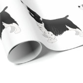 Springer Spaniel Dog Basic Breed Silhouette Black Cadeaupapier (Rol Hoek)