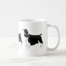 Springer Spaniel Dog Basic Breed Silhouette Black