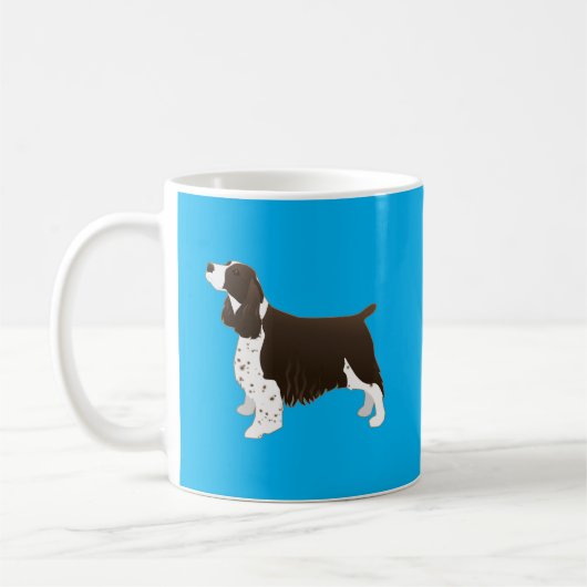 Springer Spaniel Dog Basic Breed Silhouette Brown Koffiemok (Links)