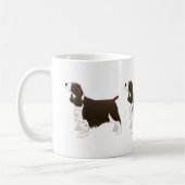 Springer Spaniel Dog Basic Breed Silhouette Brown Koffiemok (Links)