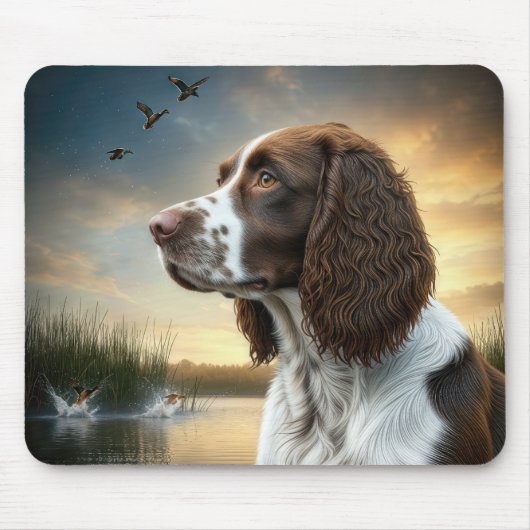 Springer Spaniel Dog beroemd gemaakt door A Duck P Muismat (Voorkant)