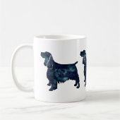 Springer Spaniel Dog Black Waterverf Silhouette Koffiemok (Links)