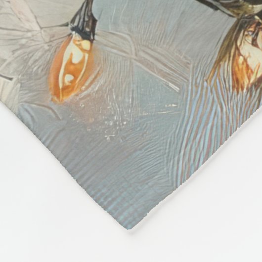 Springer Spaniel Dog Christmas  Beach Fleece Deken (Hoek)