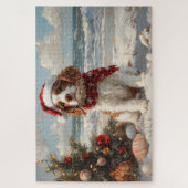 Springer Spaniel Dog Christmas Beach Legpuzzel (Verticaal)