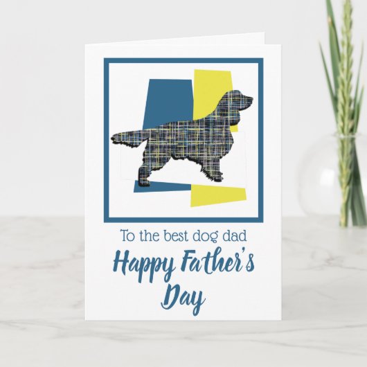 Springer Spaniel Dog Driekleur Vaderdag kaart (Voorkant)