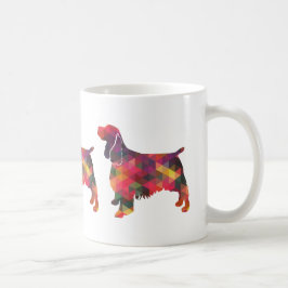 Springer Spaniel Dog Geometric Silhouette Multi Koffiemok