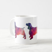Springer Spaniel Dog Geometric Silhouette Paars Koffiemok (Voorkant links)