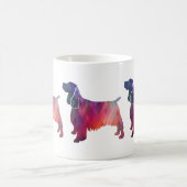 Springer Spaniel Dog Geometric Silhouette Paars Koffiemok (Center)