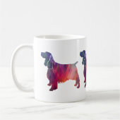 Springer Spaniel Dog Geometric Silhouette Paars Koffiemok (Links)