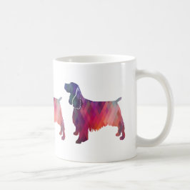 Springer Spaniel Dog Geometric Silhouette Paars Koffiemok