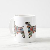 Springer Spaniel Dog Geometric Silhouette Pset Koffiemok (Voorkant links)