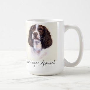 Springer Spaniel dog portret in waterverf mok