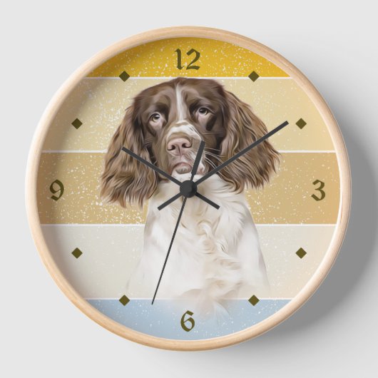Springer Spaniel Dog Retro Sunset (Voorkant)