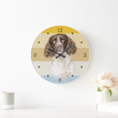 Springer Spaniel Dog Retro Sunset Grote Klok (Huis)