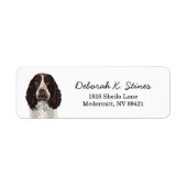 Springer Spaniel Dog Return Address Label (Voorkant)