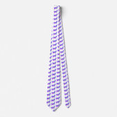 Springer Spaniel Dog Roze & Blauw Schattige Witte Stropdas (Voorkant)